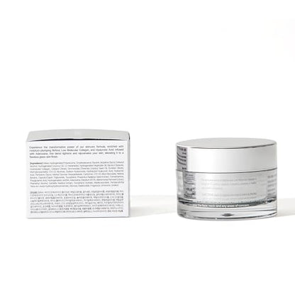 Lepique Retinol Night Cream 1.69oz - No.1 Korean Premium Overnight Repair Cream for Face and Neck - Collagen, Centella, Hyaluronic Acid - Anti aging, Acne, Moisturizer, Face Cream, Hydrating, Firming